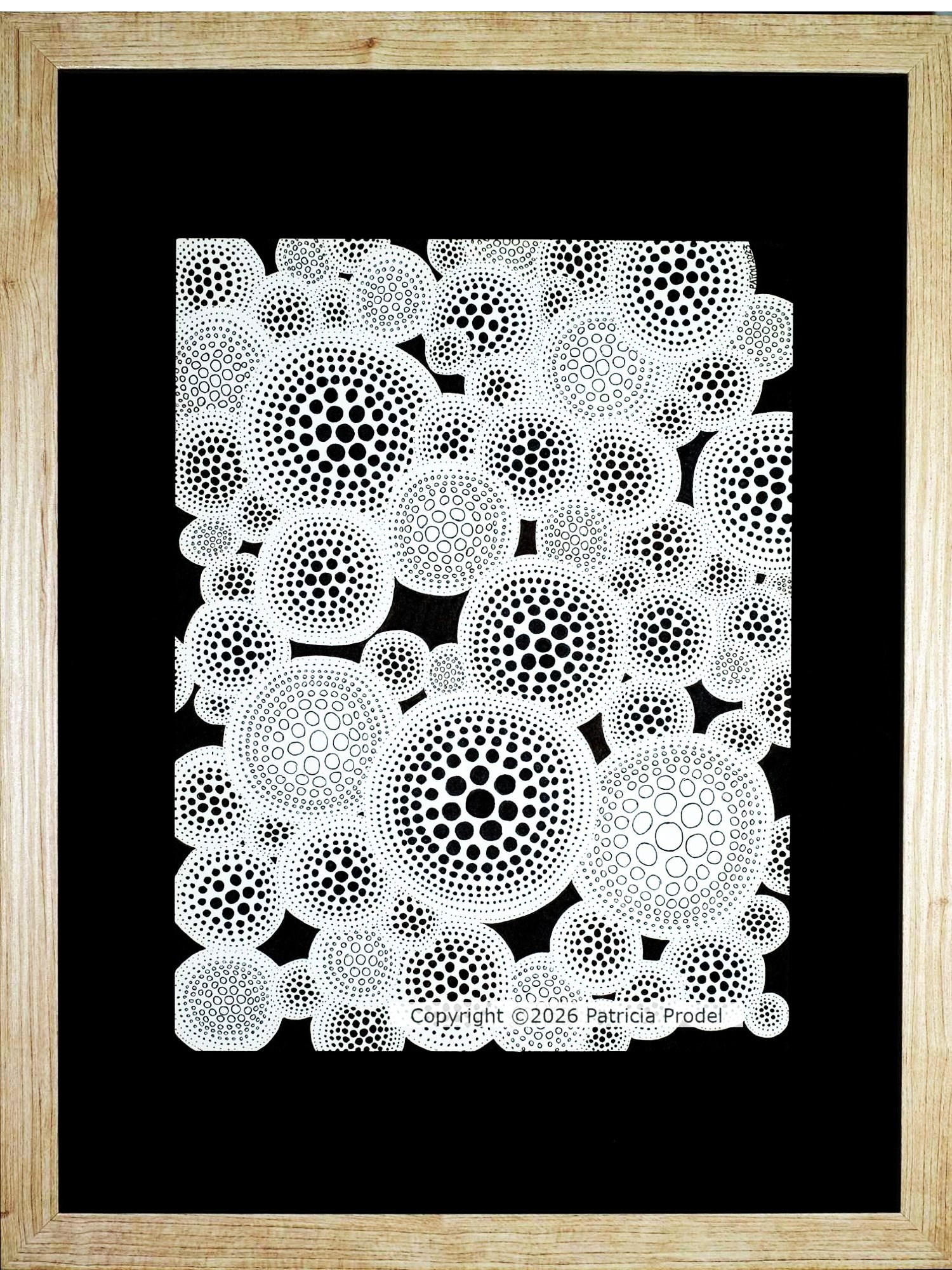 dessin-fait-main-encre-geometrie-sphères - abstrait-artiste-imaginaire-nuances-points-noir-et-blanc.jpg