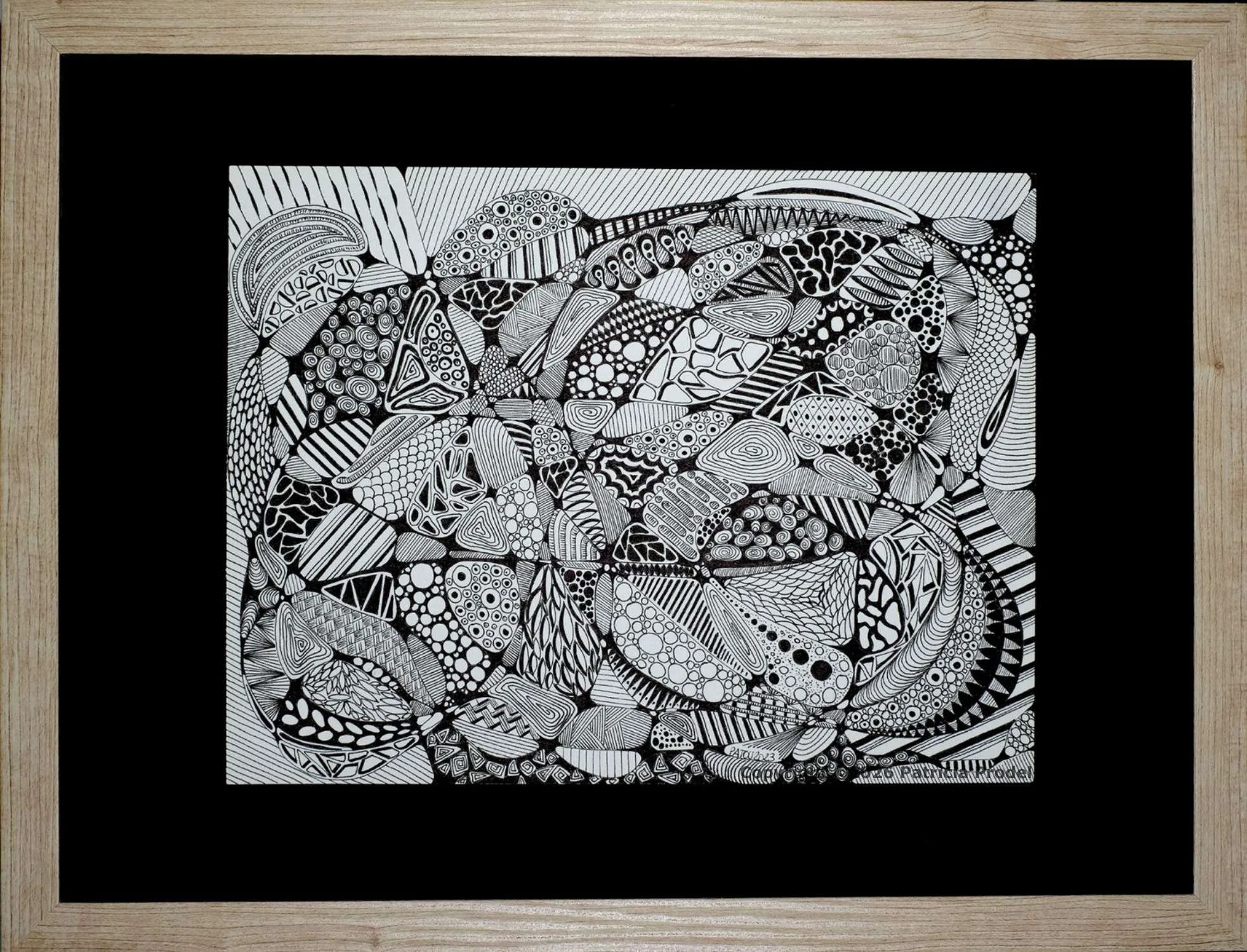 Géométrie poétique 21x27,7 cadre 30x40 - 150€ -