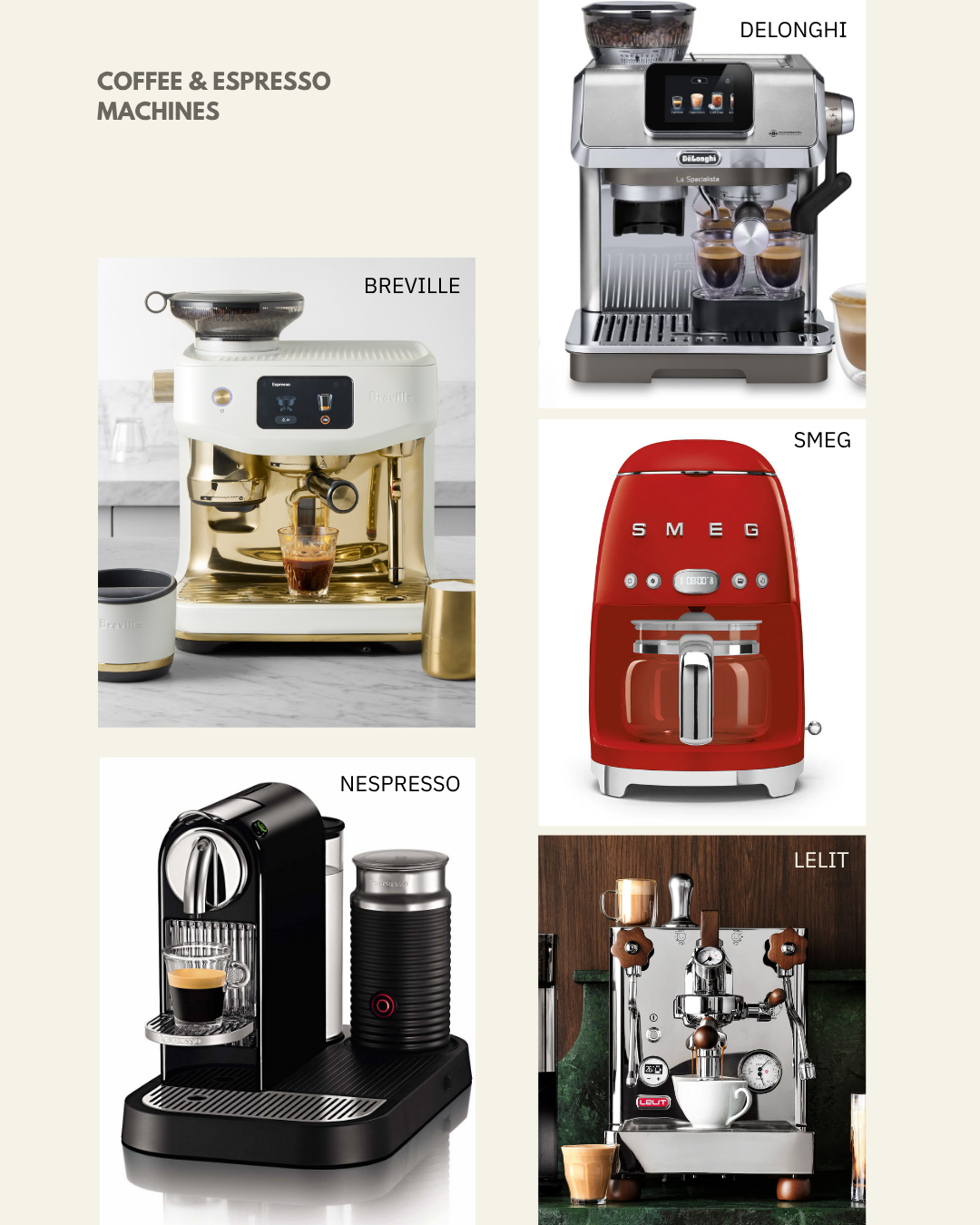 Coffee &amp; Espresso Makers