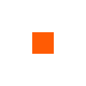 Small orange square on a white background