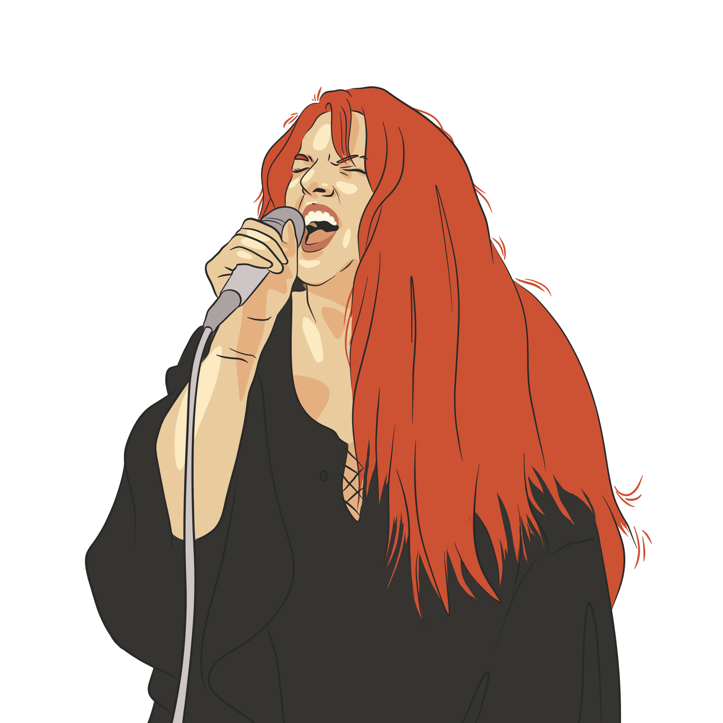 A digital cartoon portrait of Heather P.