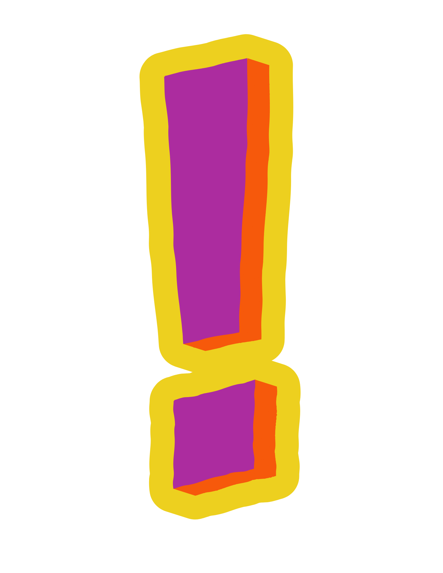A colorful, abstract 3D illustration of a stacking set of blocks with purple, orange, and yellow colors, reflected on a black surface.