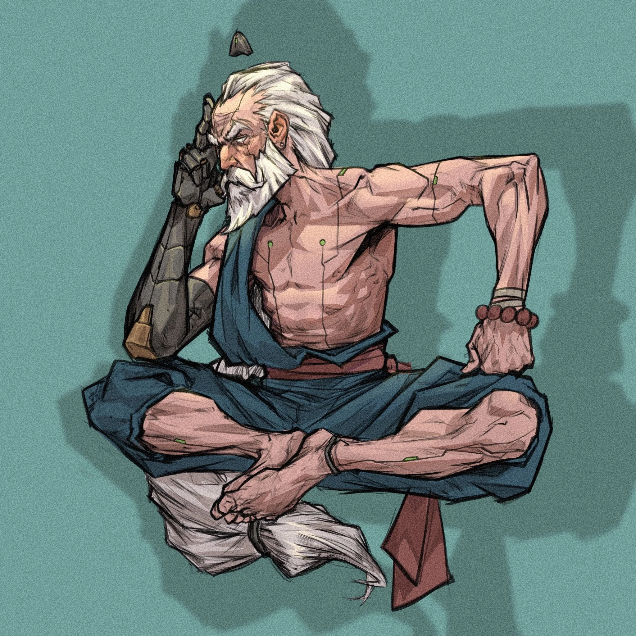 Cyber Monk Character Sketch