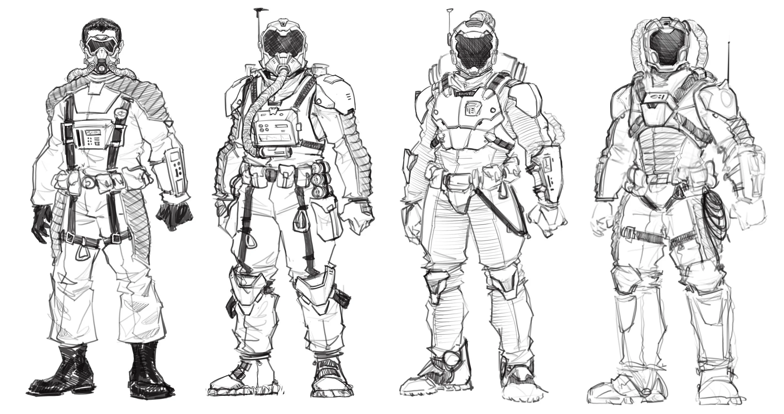 Sci-Fi Pilot Design Sketch