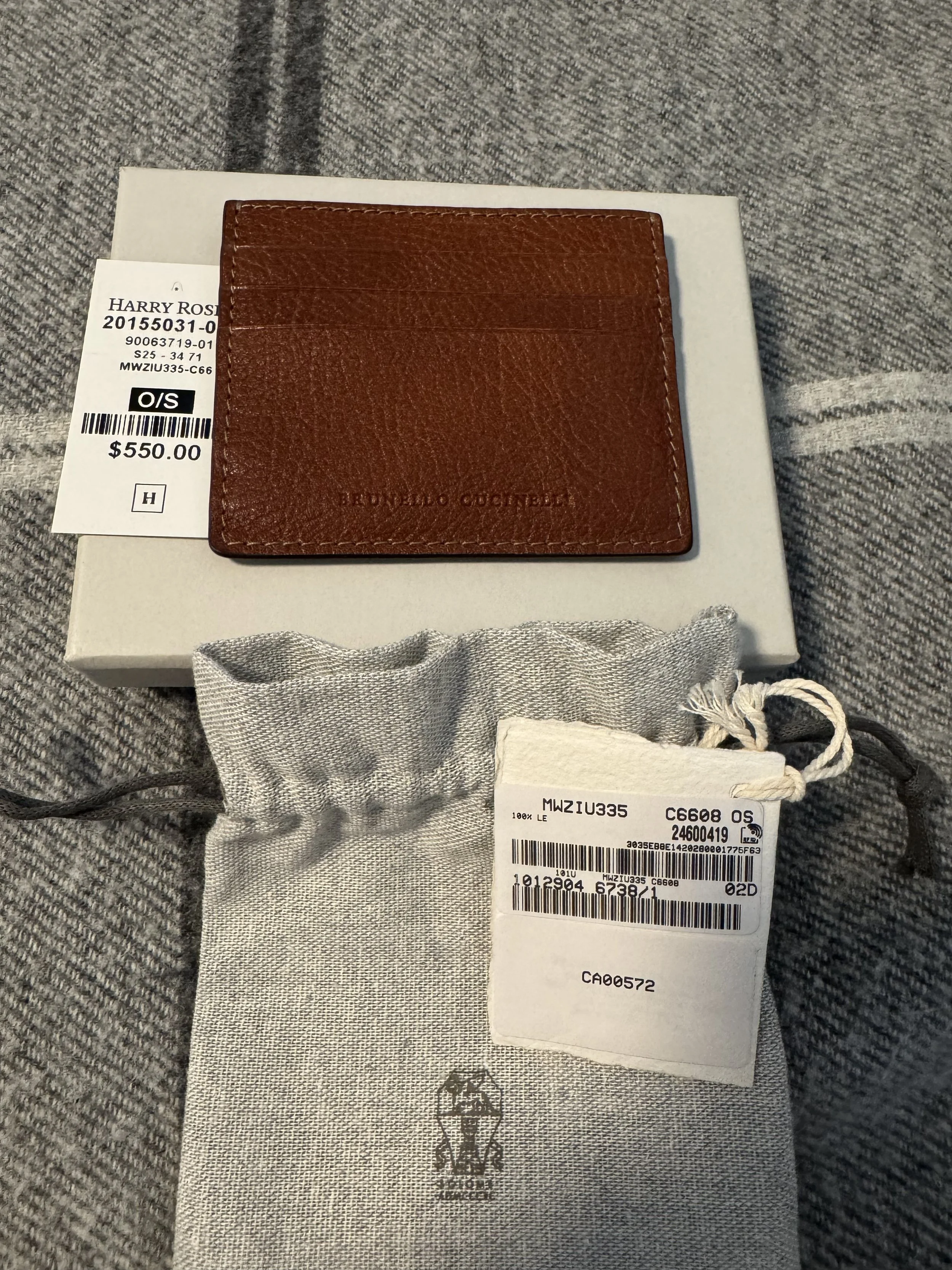 Brunello Cucinelli Leather Card Holder - Sold