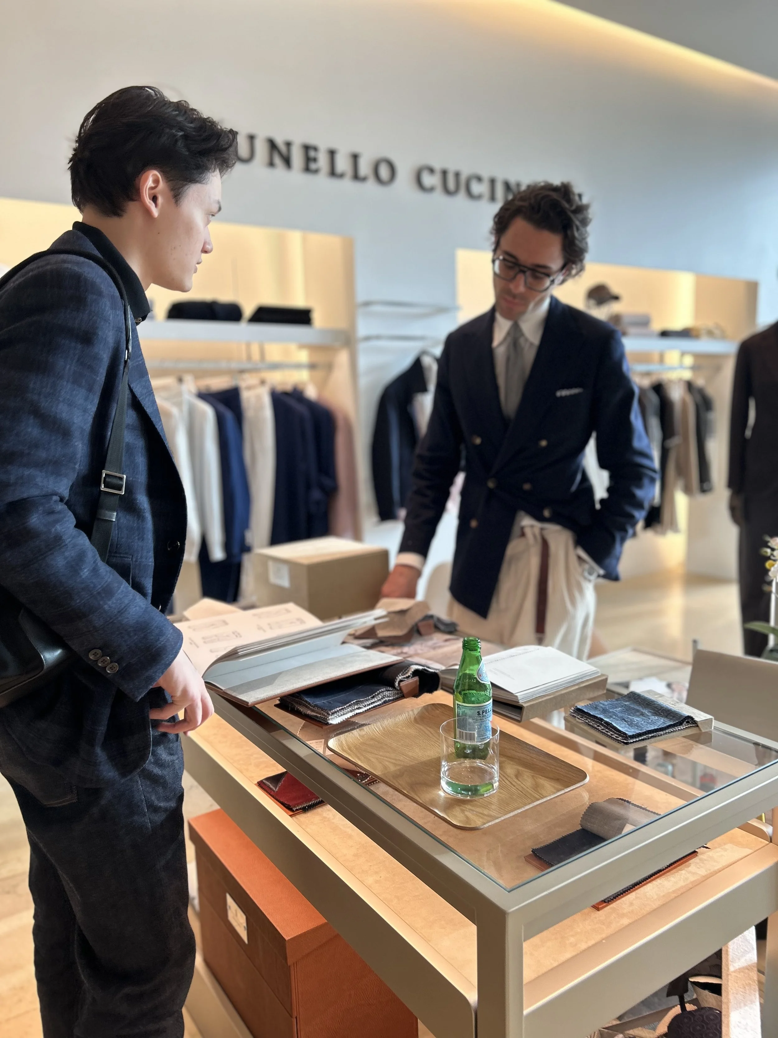 A meeting with the Head of Made to Measure (North America) for Brunello Cucinelli