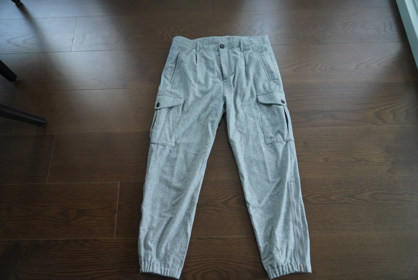 Brunello Cucinelli Wool Herringbone Cargo Pants Size 50 - Sold