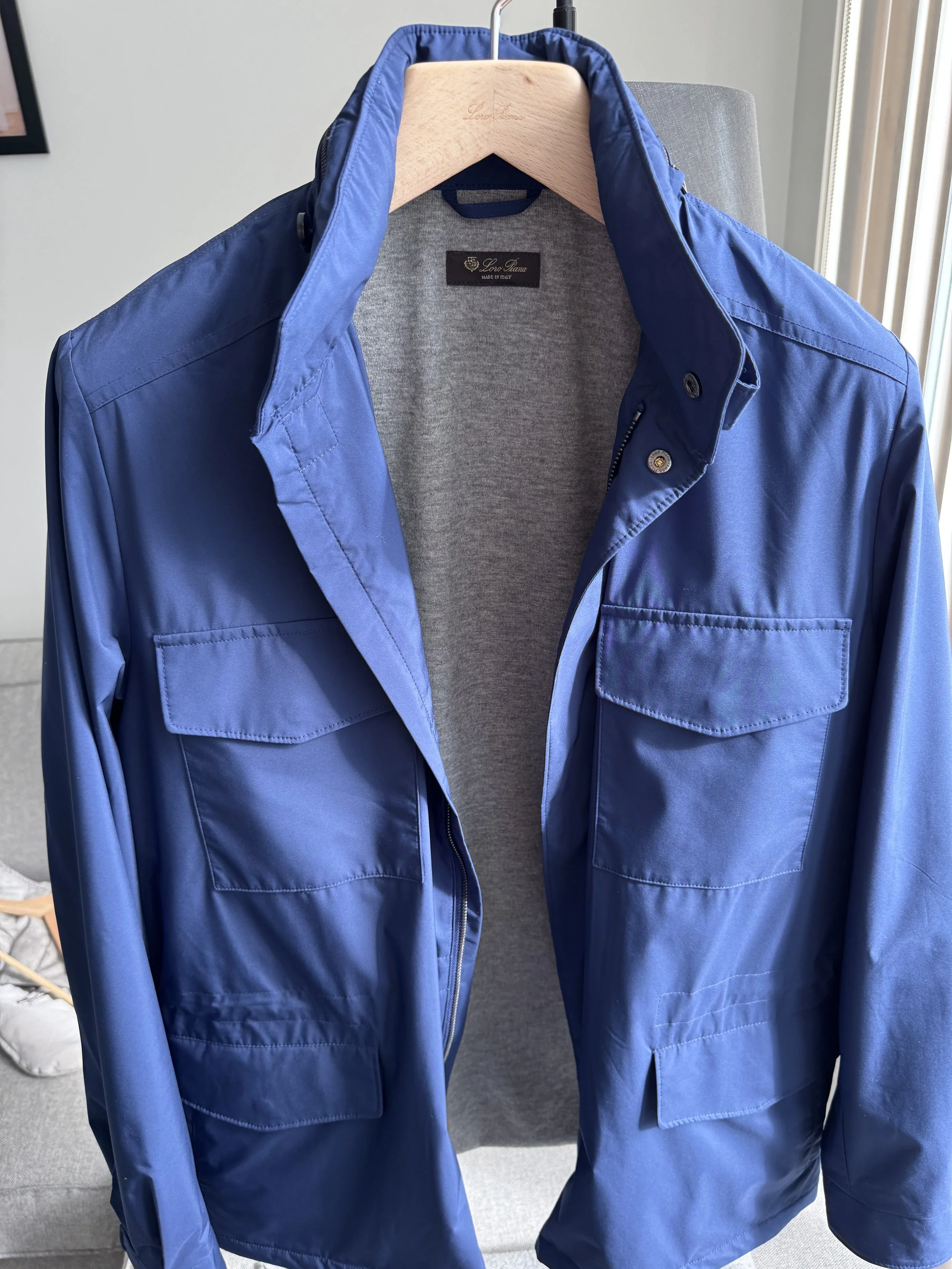 Loro Piana Blue Windmate Traveller Jacket Size 48 - Sold