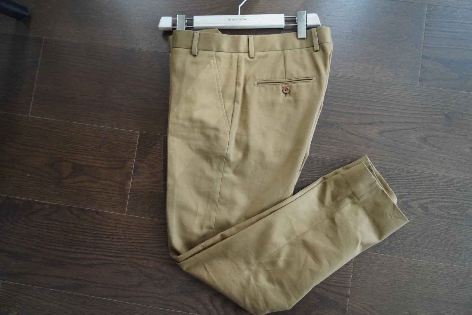 Loro Piana Cotton Garbadine Chinos in Taupe Size 48 - Sold