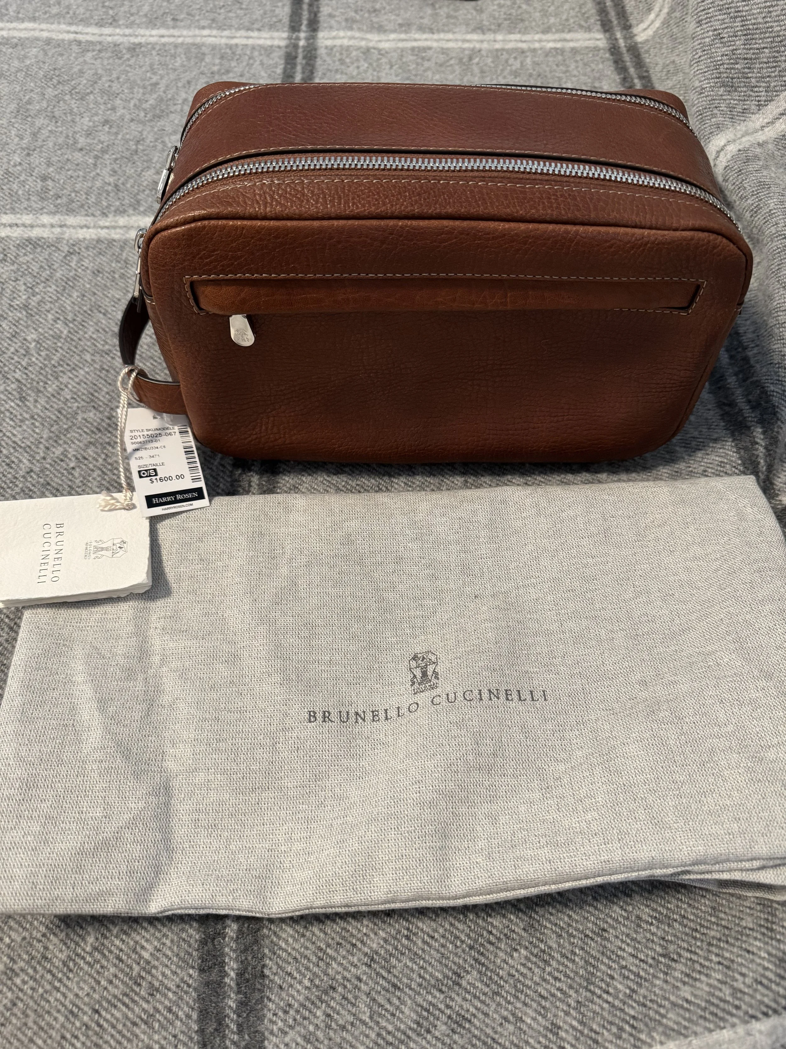 Brunello Cucinelli Leather Toiletry Bag - Sold