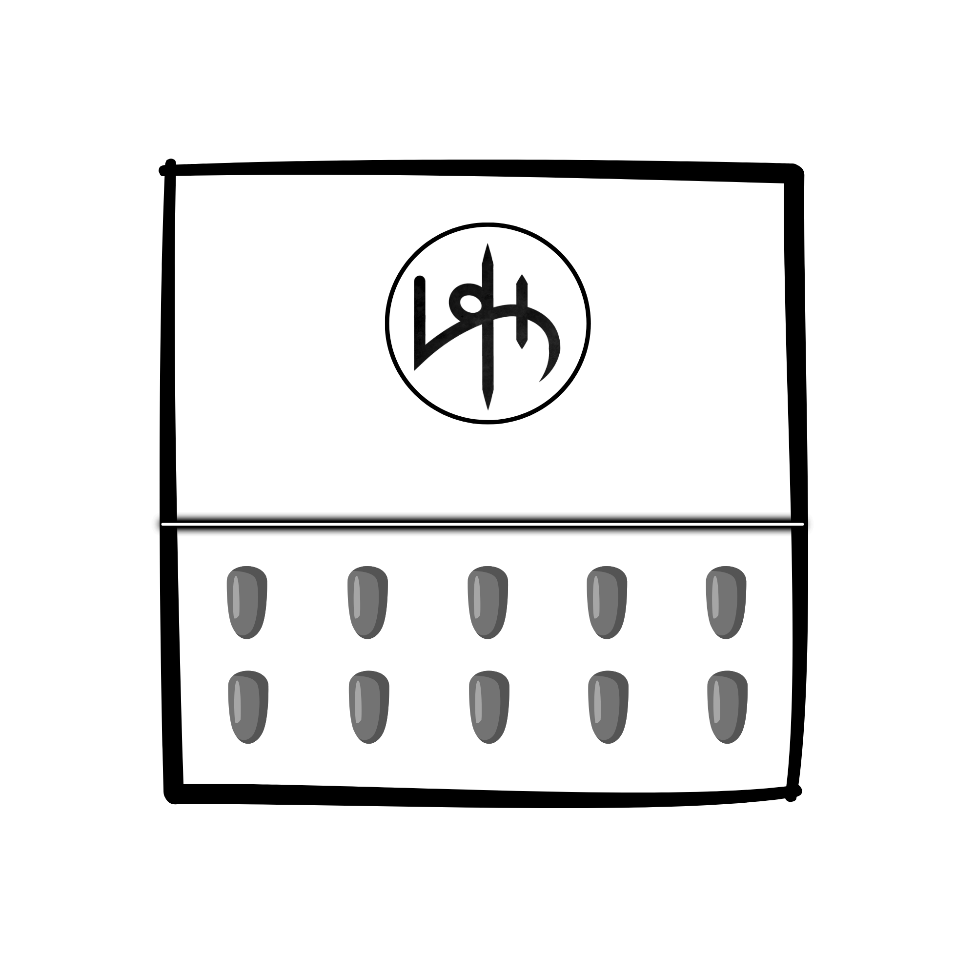 Black background with stylized dark gray logo and text reading 'SAY WHAT YOU MEAN'.