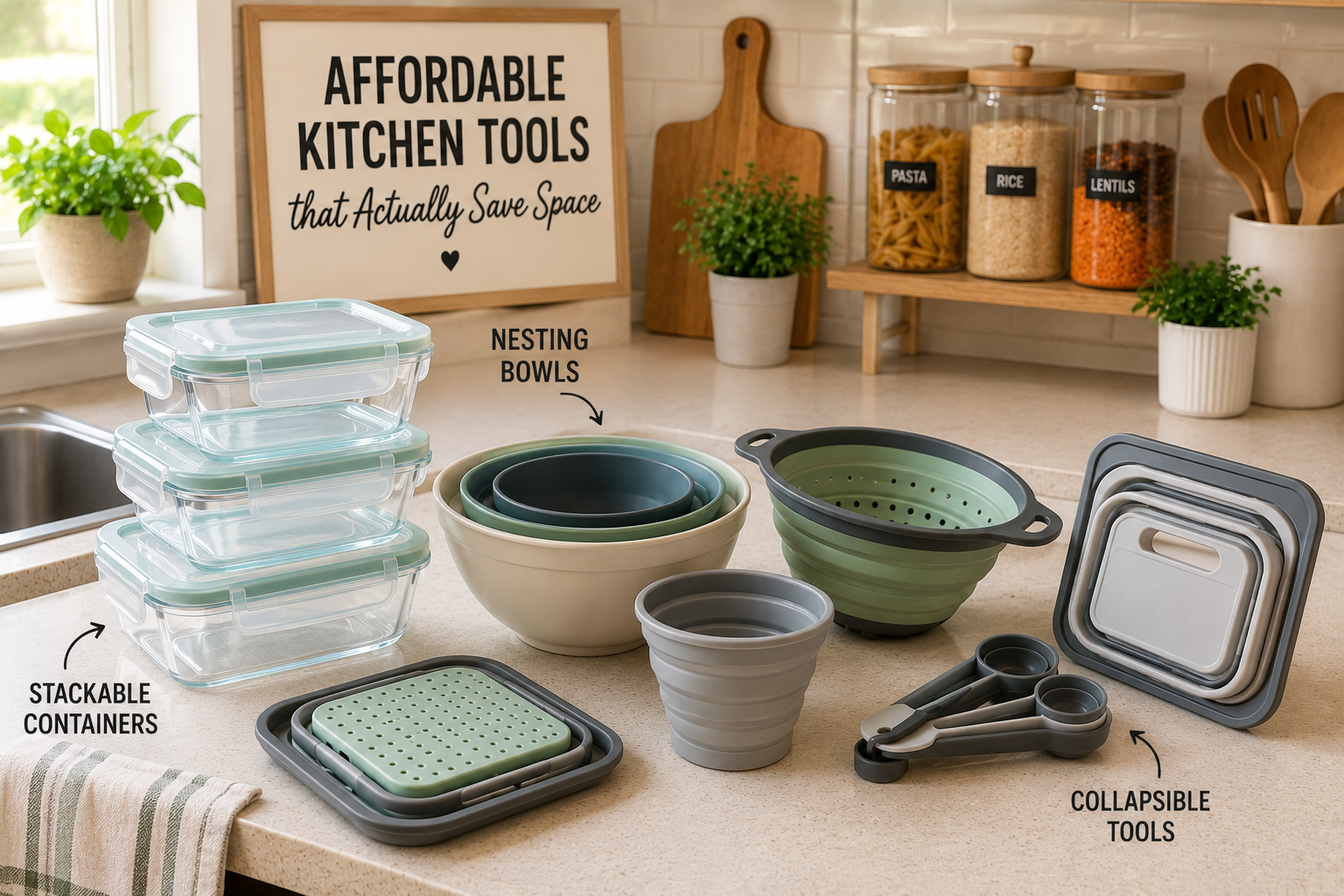 Affordable Kitchen Tools That Actually Save Space