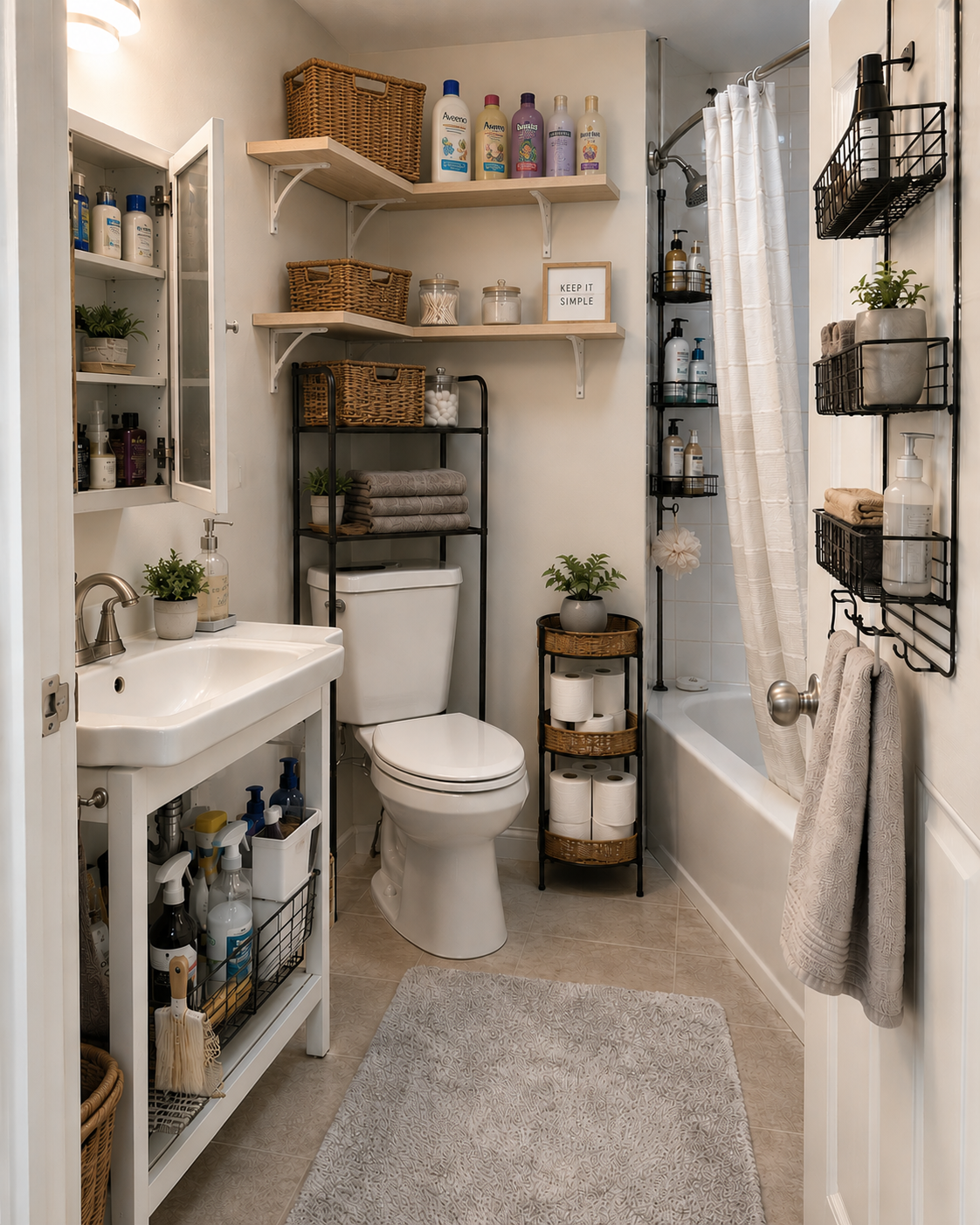 Creative Bathroom Storage for Small Spaces