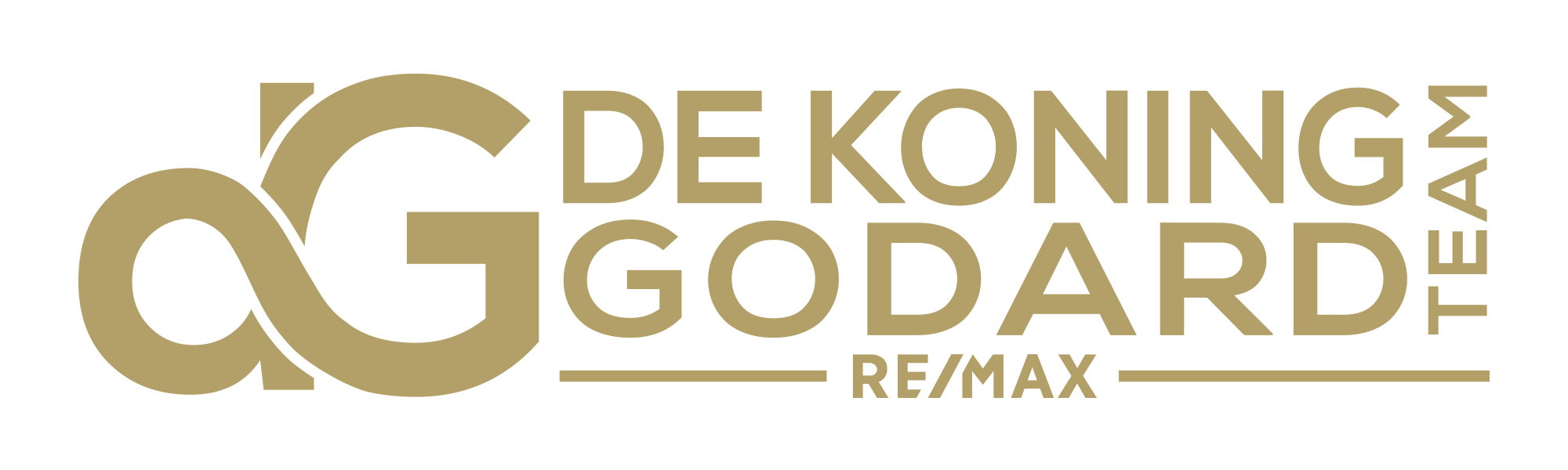 Logo of De Koning & Godard RE/MAX Team in beige and black colors. Representing Muskoka Real Estate