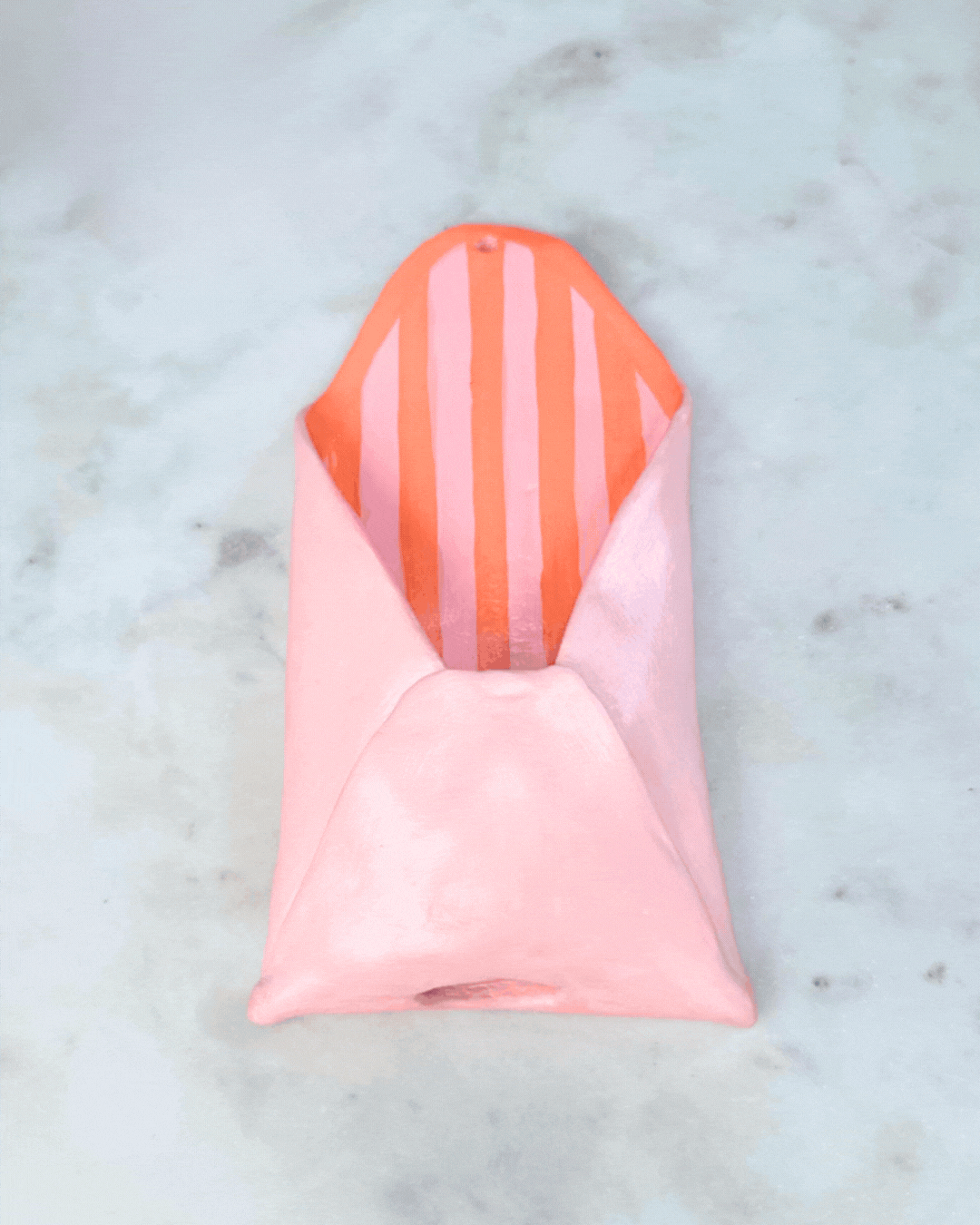 Candy Stripe - Clay Phone Charging Station Envelope