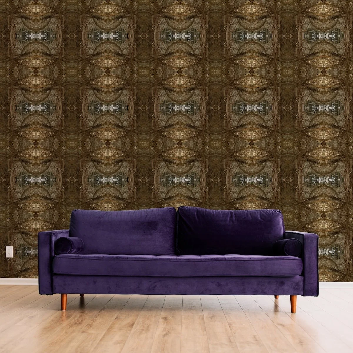 Deep Gold Wallpaper by Artful Weave Velvet Couch Mockup.jpg