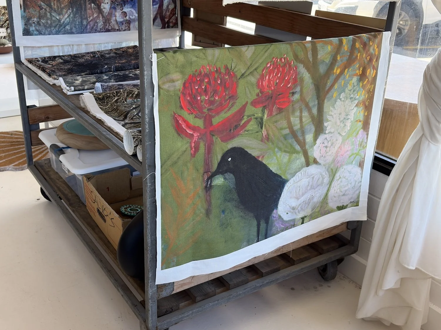 Among the Waratahs - Art Print on Fabric