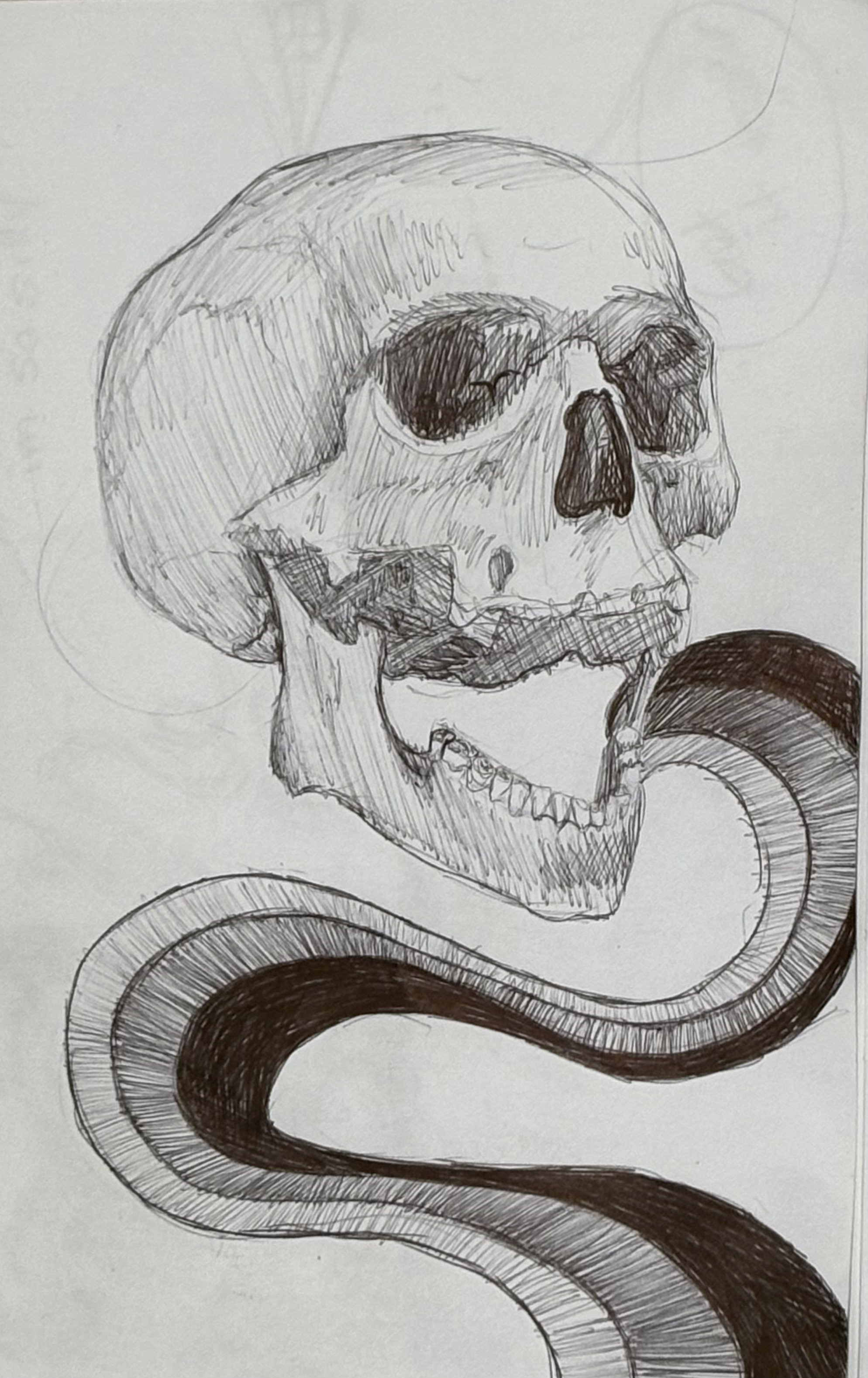 Pen drawing on printer paper