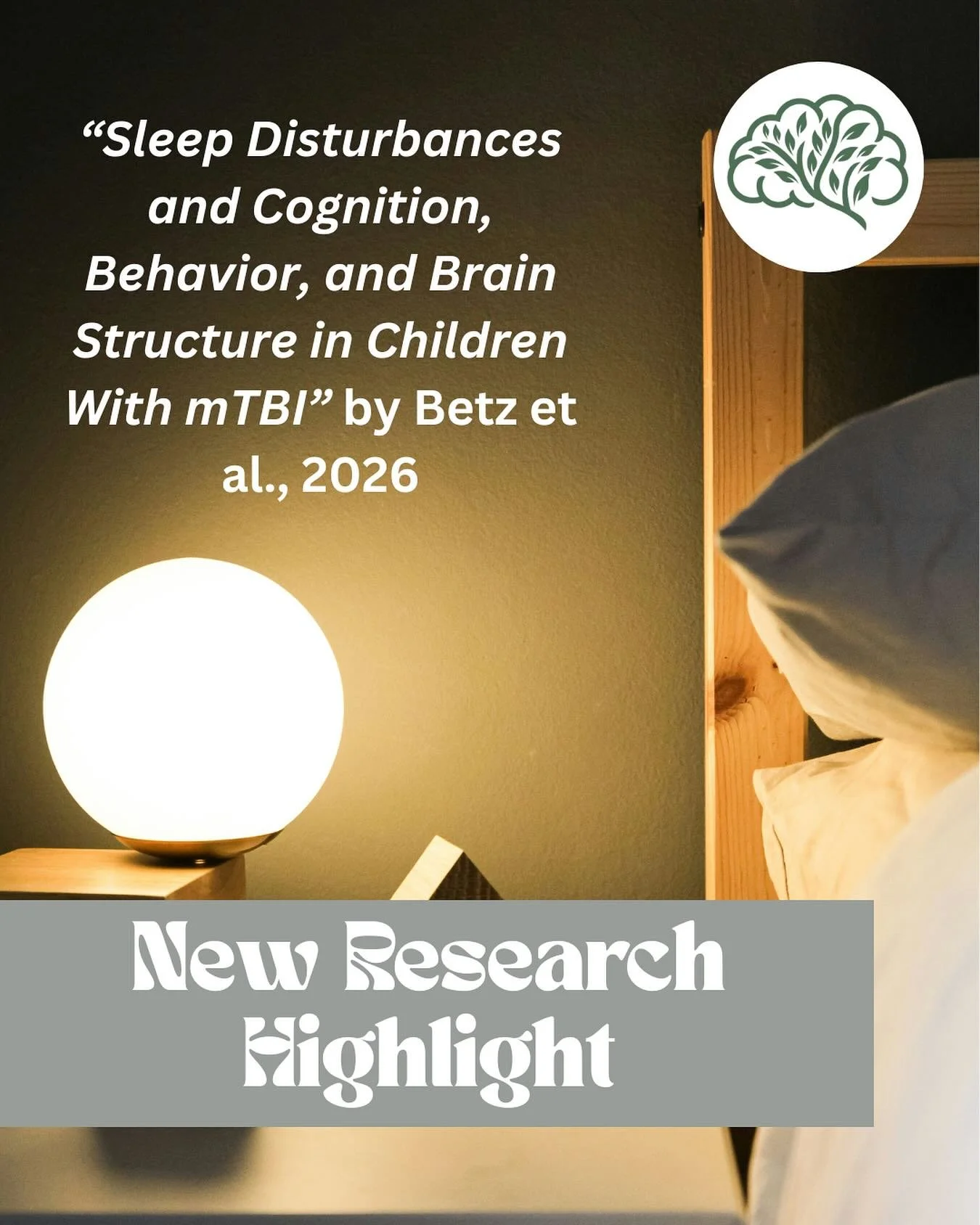 New Research Highlight: Sleep Disturbance and Cognition, Behavior, and Brain Structure in Children With mTBI

This article by Anja K. Betz, et al published in Jama Network Open sought to answer the question: &ldquo;Is pediatric mild traumatic brain i