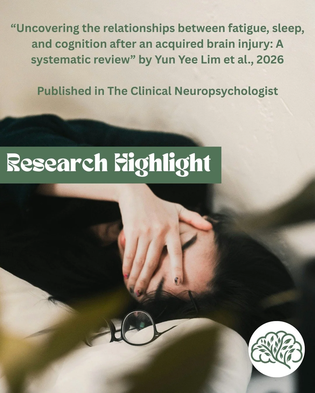 In this study by Lim et al., the researchers wanted to explore how fatigue, sleep disturbance, and cognitive impairment, which are all the most common and enduring consequences of acquired brain injury, interact.

Highlights:
🚨 This literature revie