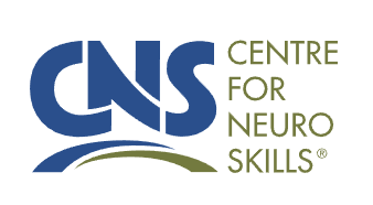 CNS Centre for Neuro Skills logo with blue and green text on a white background.