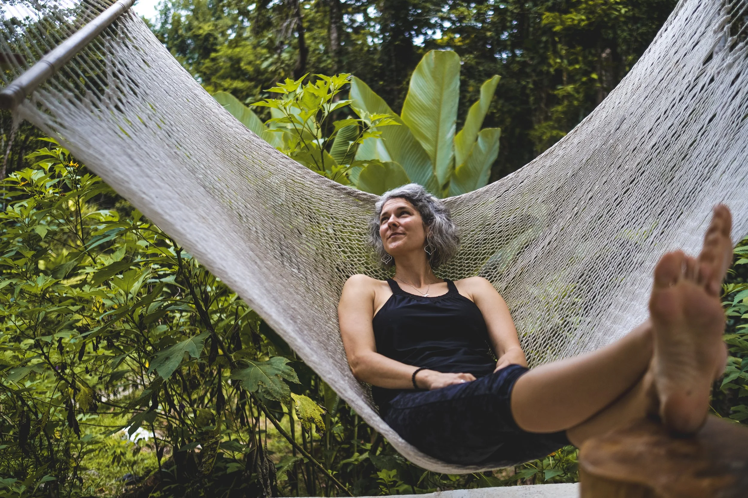 Moments of relaxation on retreat in the Nosara jungle