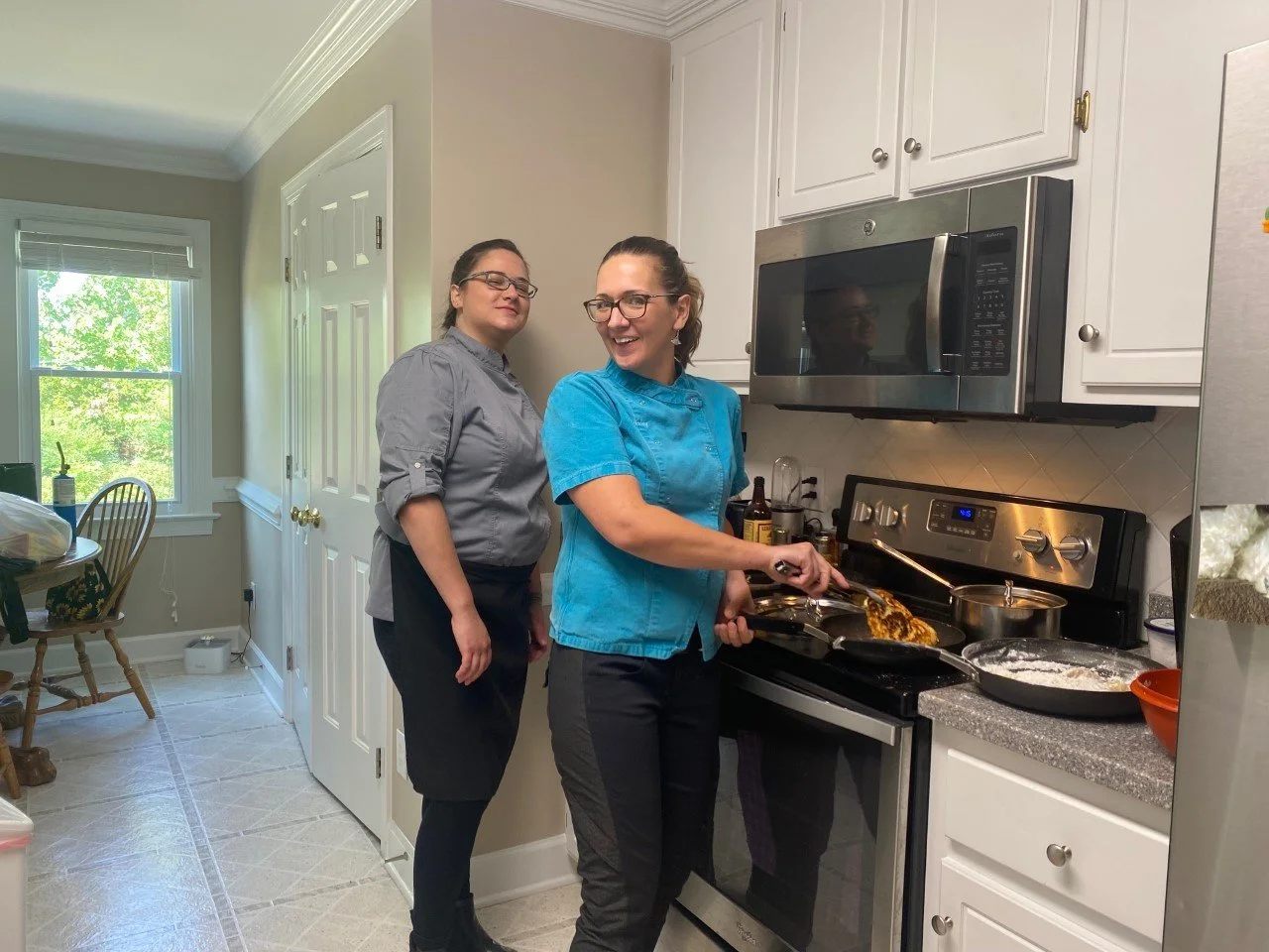 amandalin and i cooking.jpg