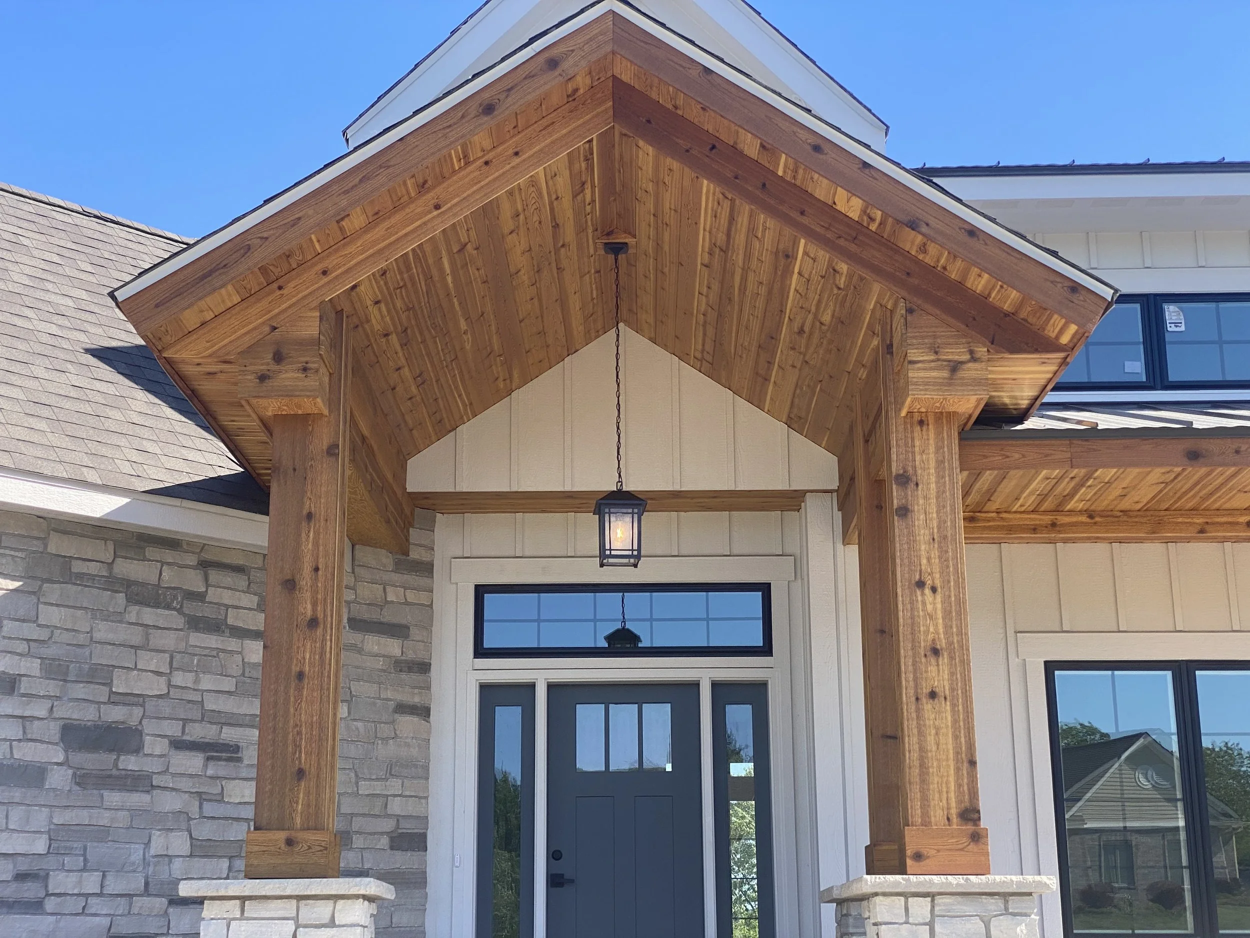 LP SmartSide lap siding installed on a residential home exterior in Kenosha, Wisconsin.