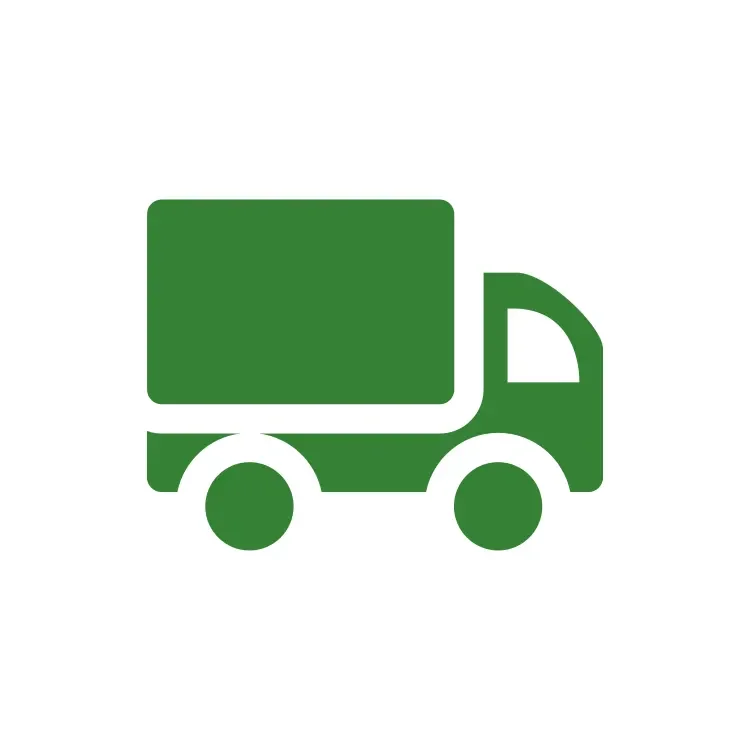 Green delivery truck icon