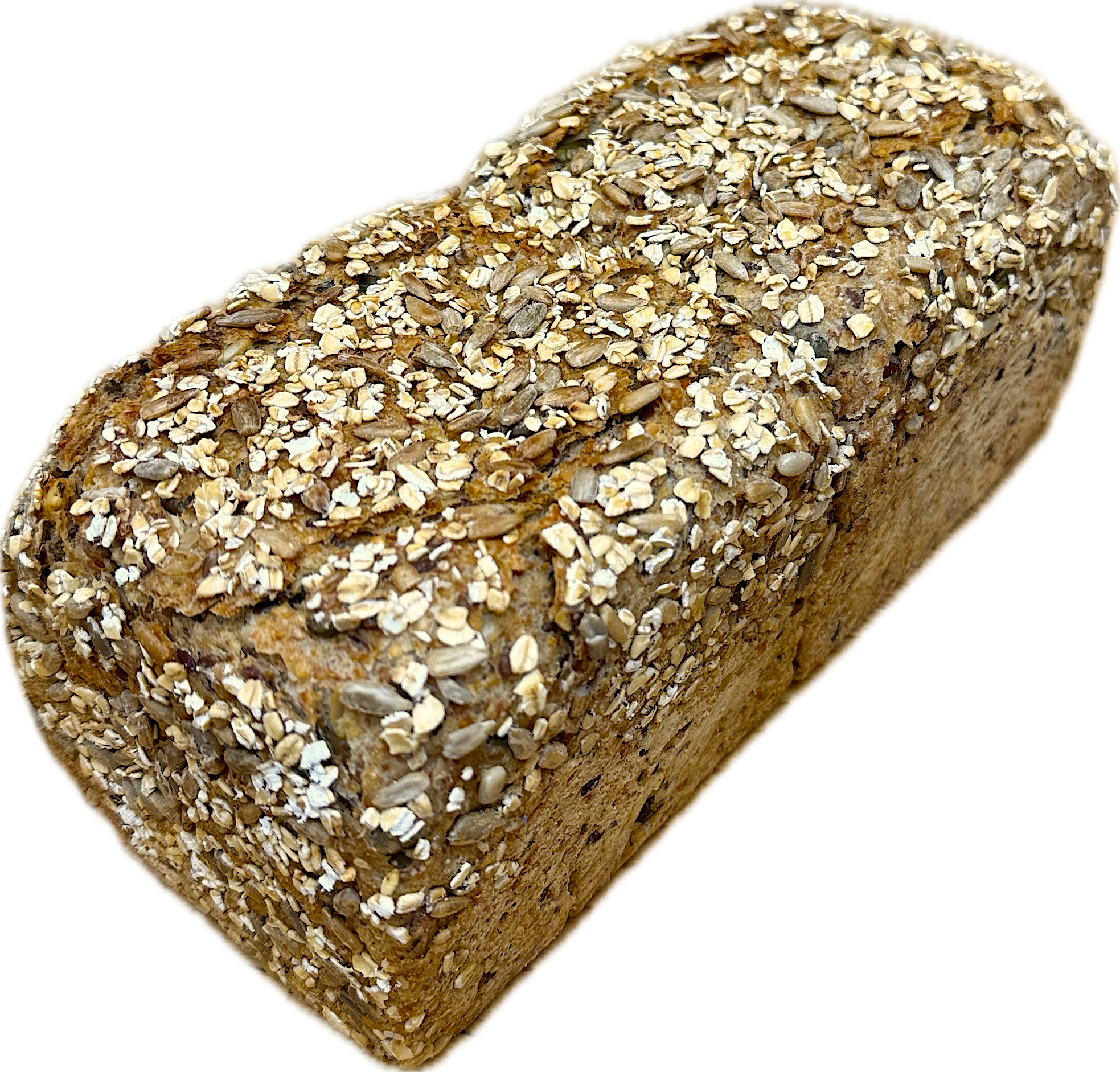 Fitmacherbrot, im Kasten gebacken.