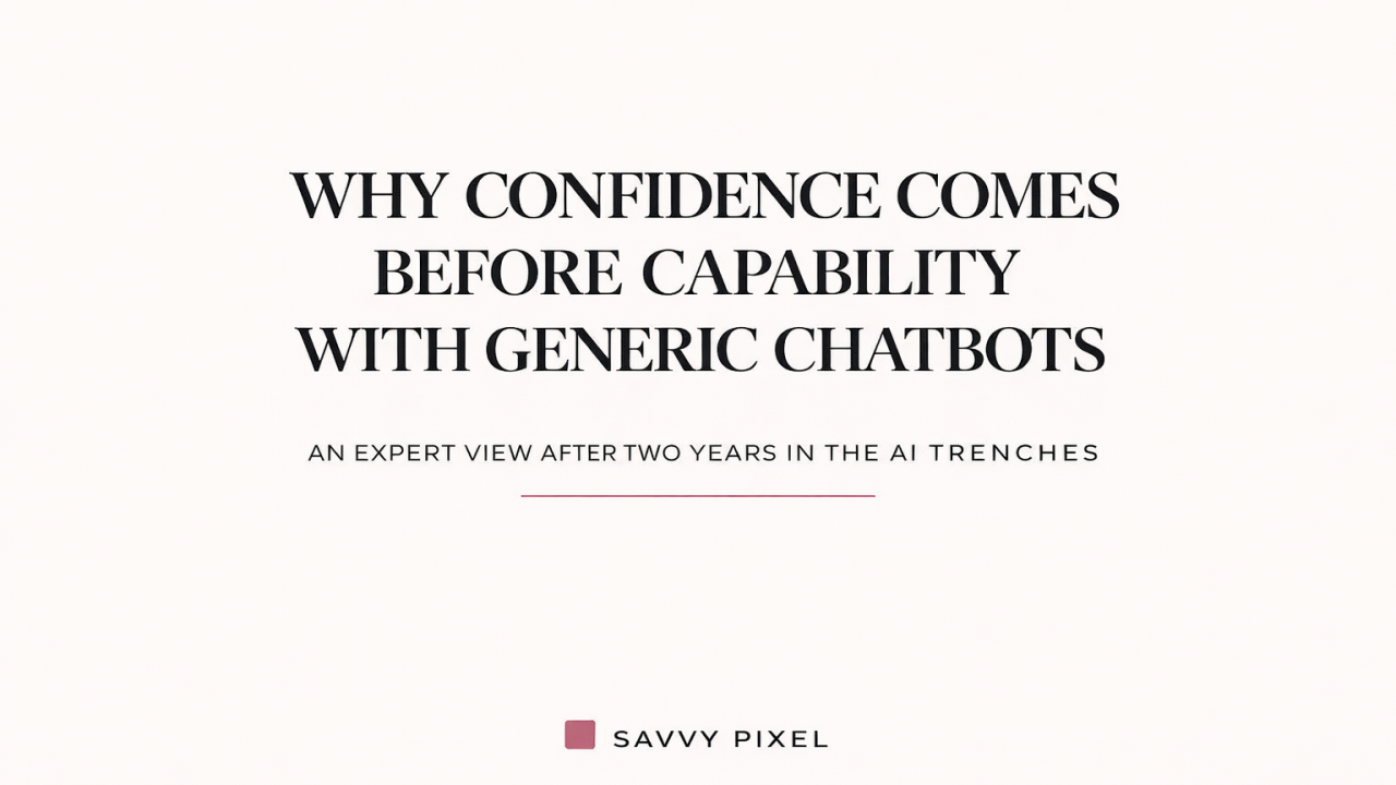 Why confidence comes before capability with generic chatbots