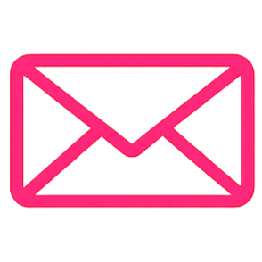 Pink envelope icon.