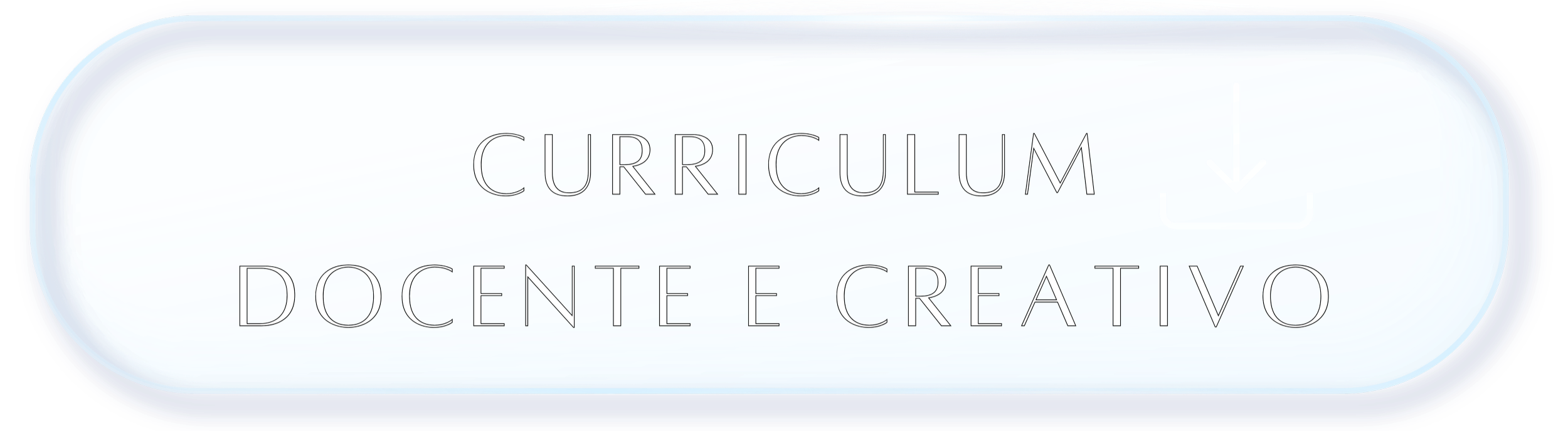 Bottone blu chiaro con testo bianco che dice 'Curriculum Docente e Creativo' e una freccia verso il basso.