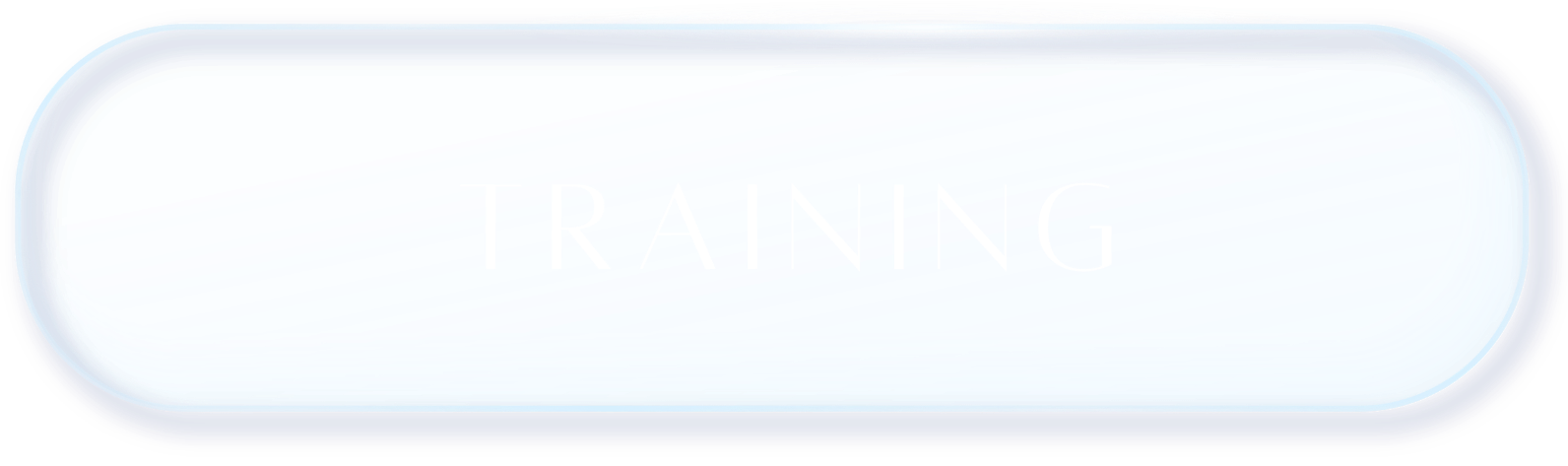 Un pulsante che dice 'Training' con uno sfondo blu chiaro e un bordo arrotondato.