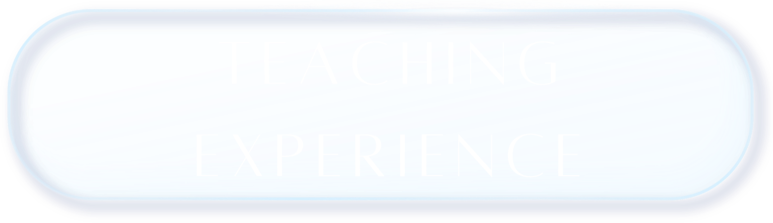 Un pulsante azzurro chiaro con scritte bianche che dice 'Teaching Experience'.
