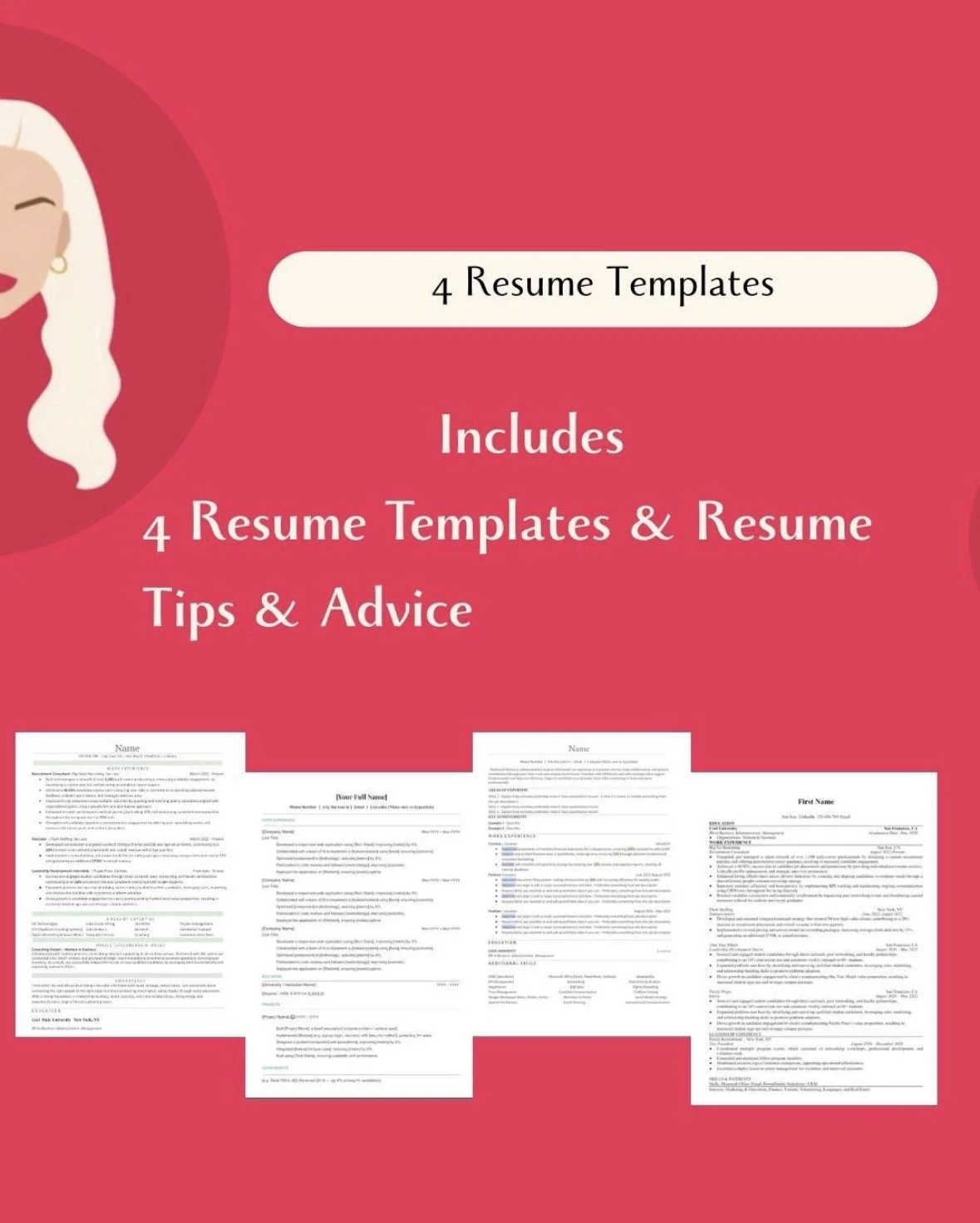 4 ATS Resume Templates ( 2026 ) - Digital Download – Recruiter Approved Career Bundle