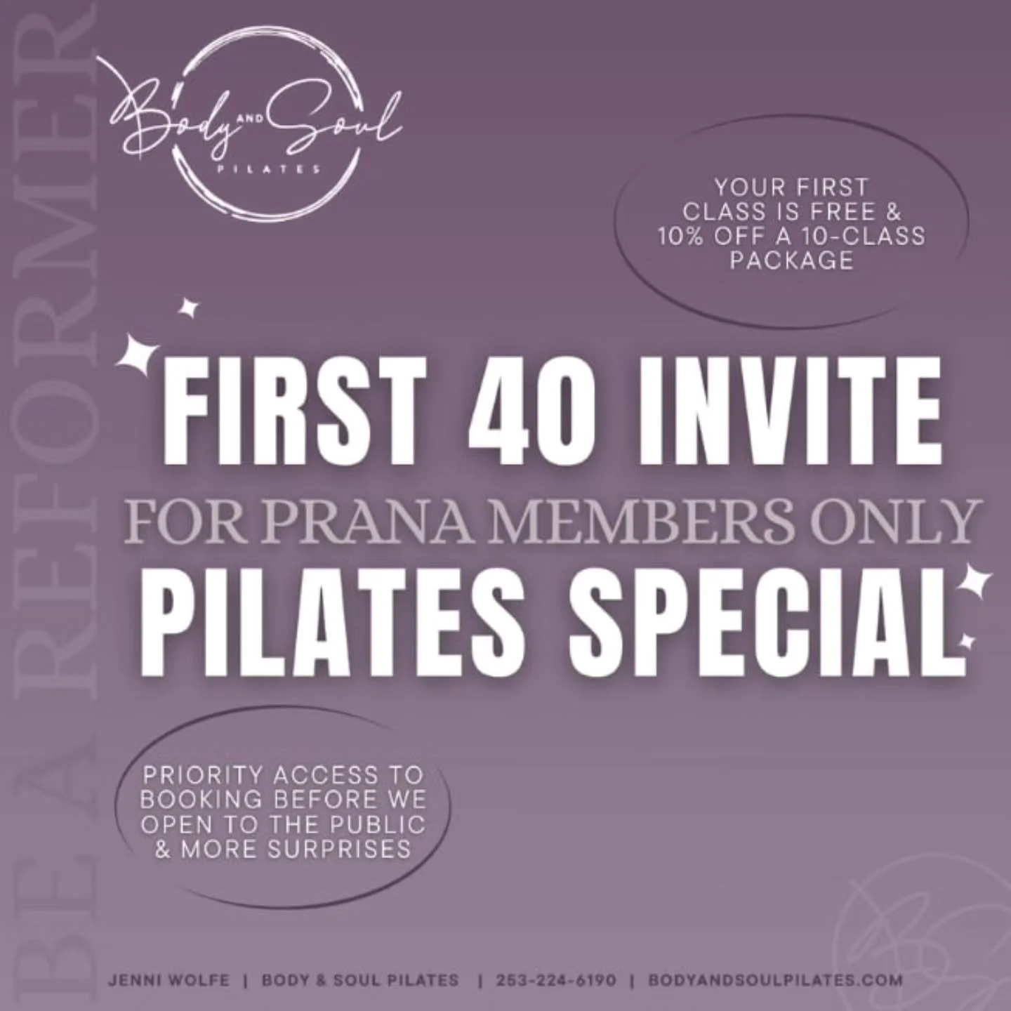 💛We&rsquo;re opening a new Body &amp; Soul Pilates Reformer Studio inside Prana Hot Yoga&hellip;and with it comes a special opportunity.

💜For Current Prana Members:
 We&rsquo;re inviting you to be one of just 40 Founding Members to be the first to
