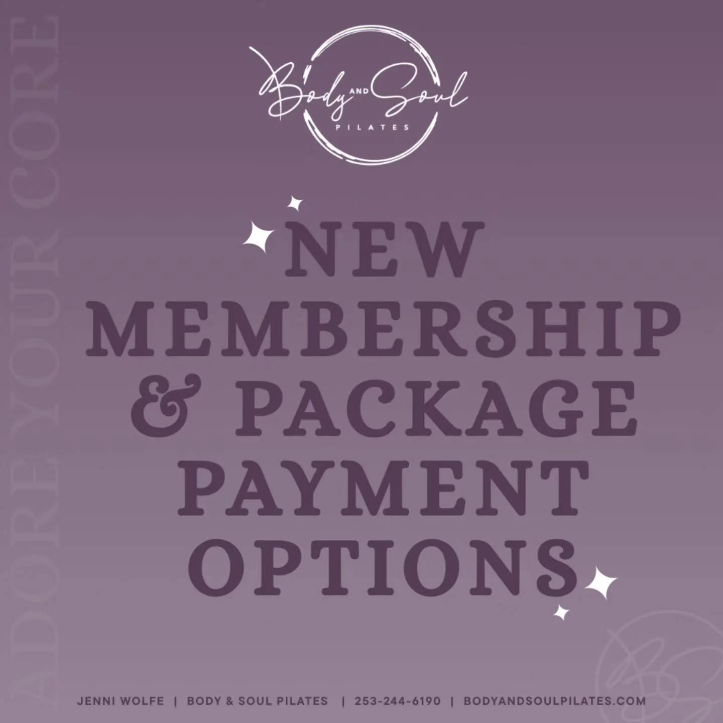 ✨🎉 EXCITING NEWS! 🎉✨

We just made it SO much easier to invest in YOU at Body &amp; Soul Pilates! Swipe through to see all the fun new ways to save and commit to your practice 👉💜

💫 Memberships &mdash; Craving a simple monthly rhythm? Pick your 