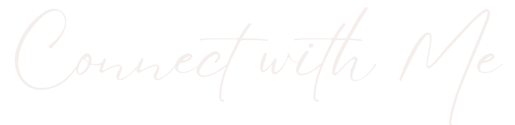 The image features the phrase "Connect with Me" written in white cursive script on a black background.