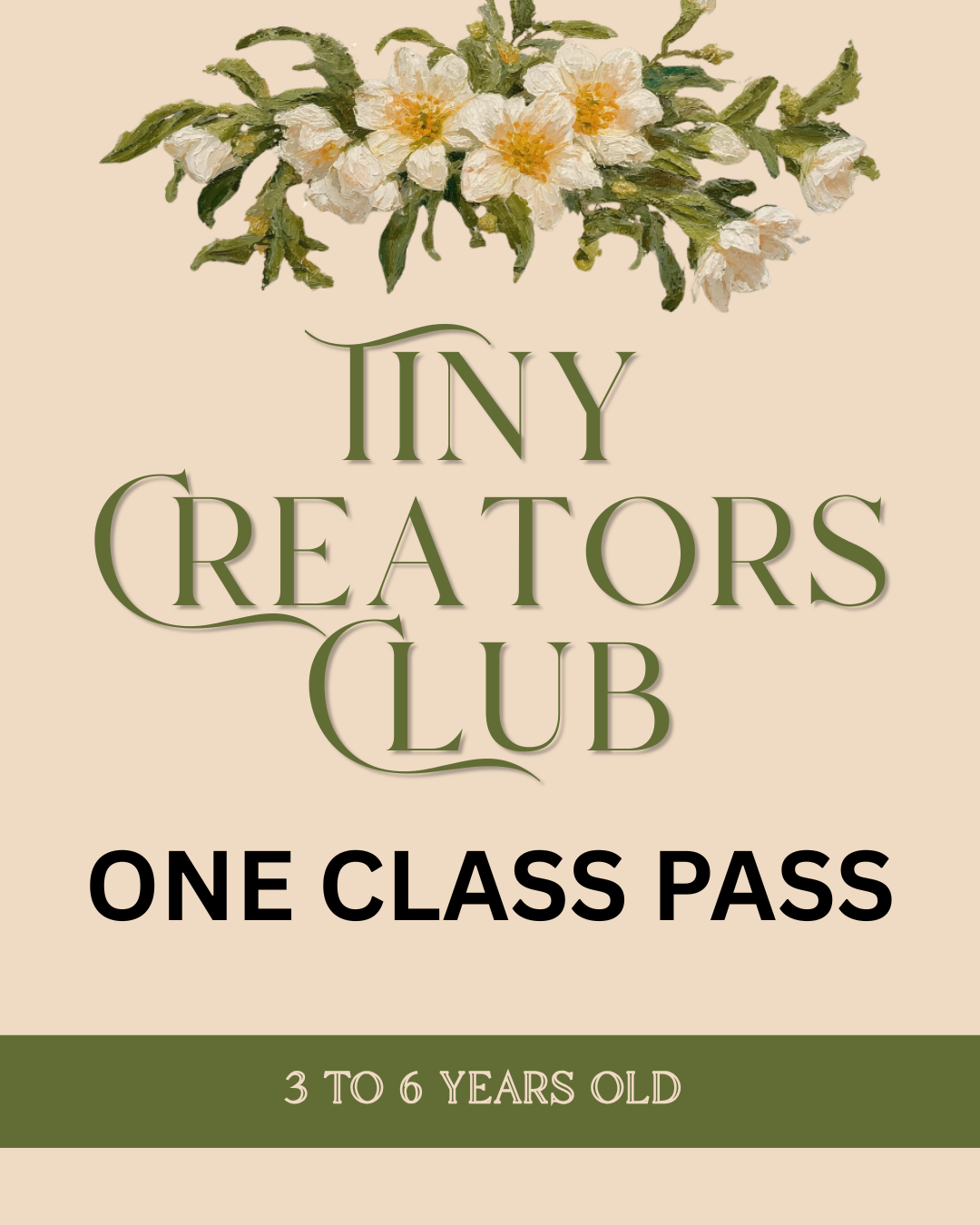 ONE CLASS PASS - WEDNESDAY TINY CREATORS CLUB 1PM