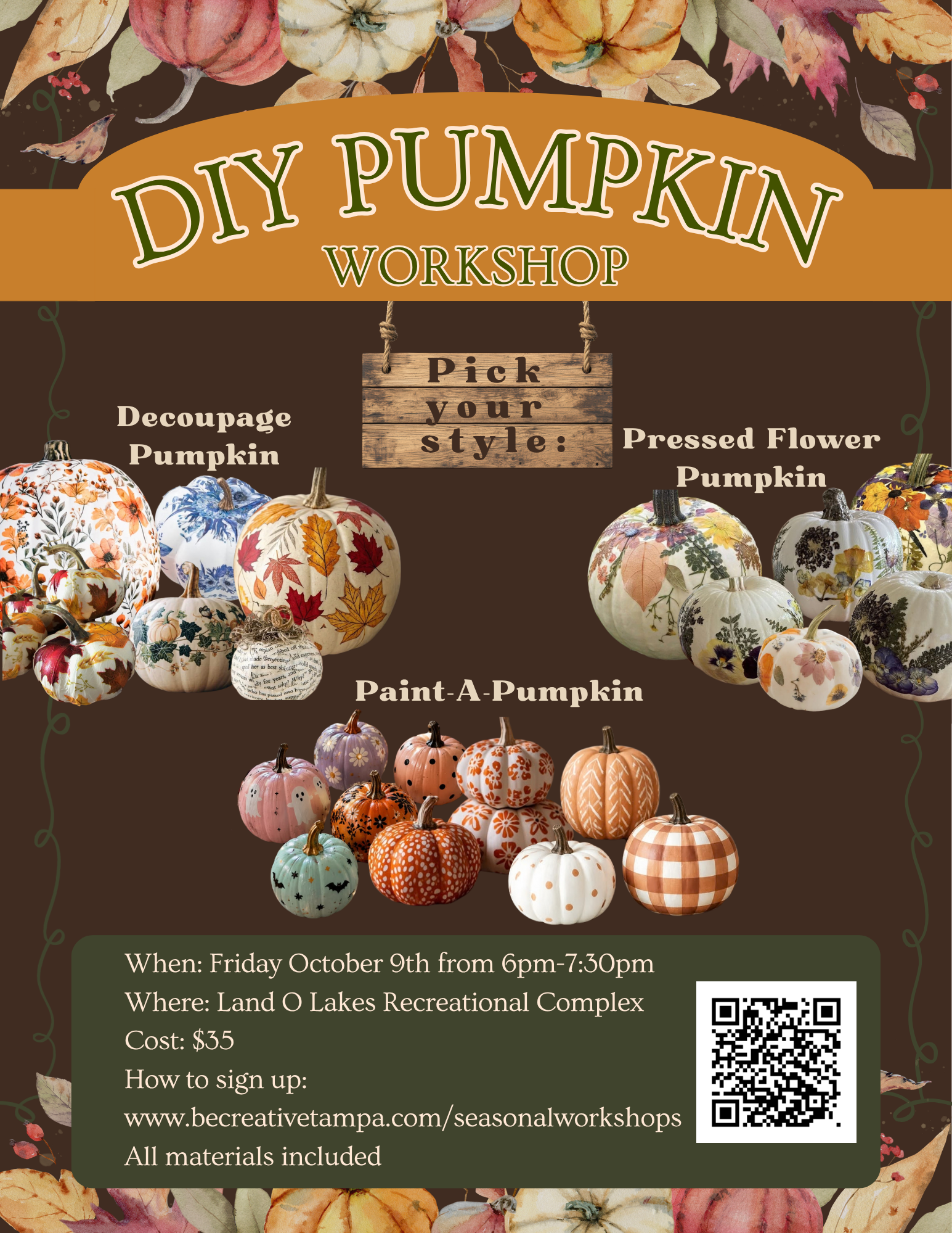 DIY Pumpkin Workshop - October 9th