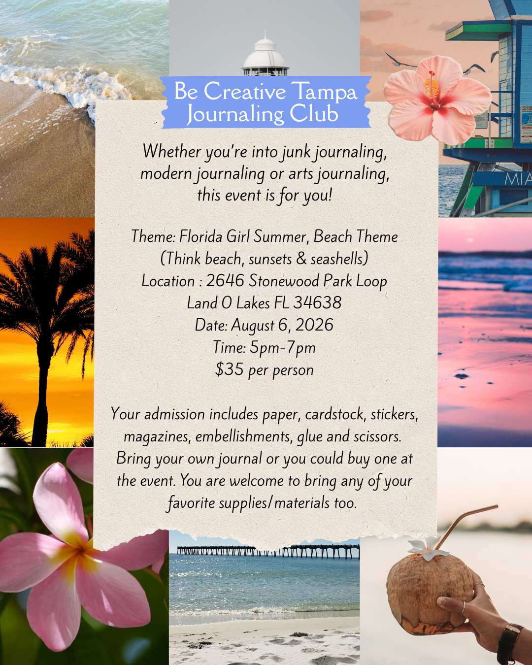 Be Creative Tampa Journaling Club