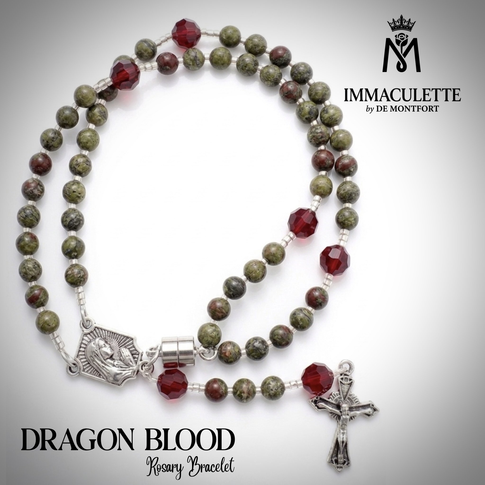 Dragon Blood IMMACULETTE Rosary Bracelet