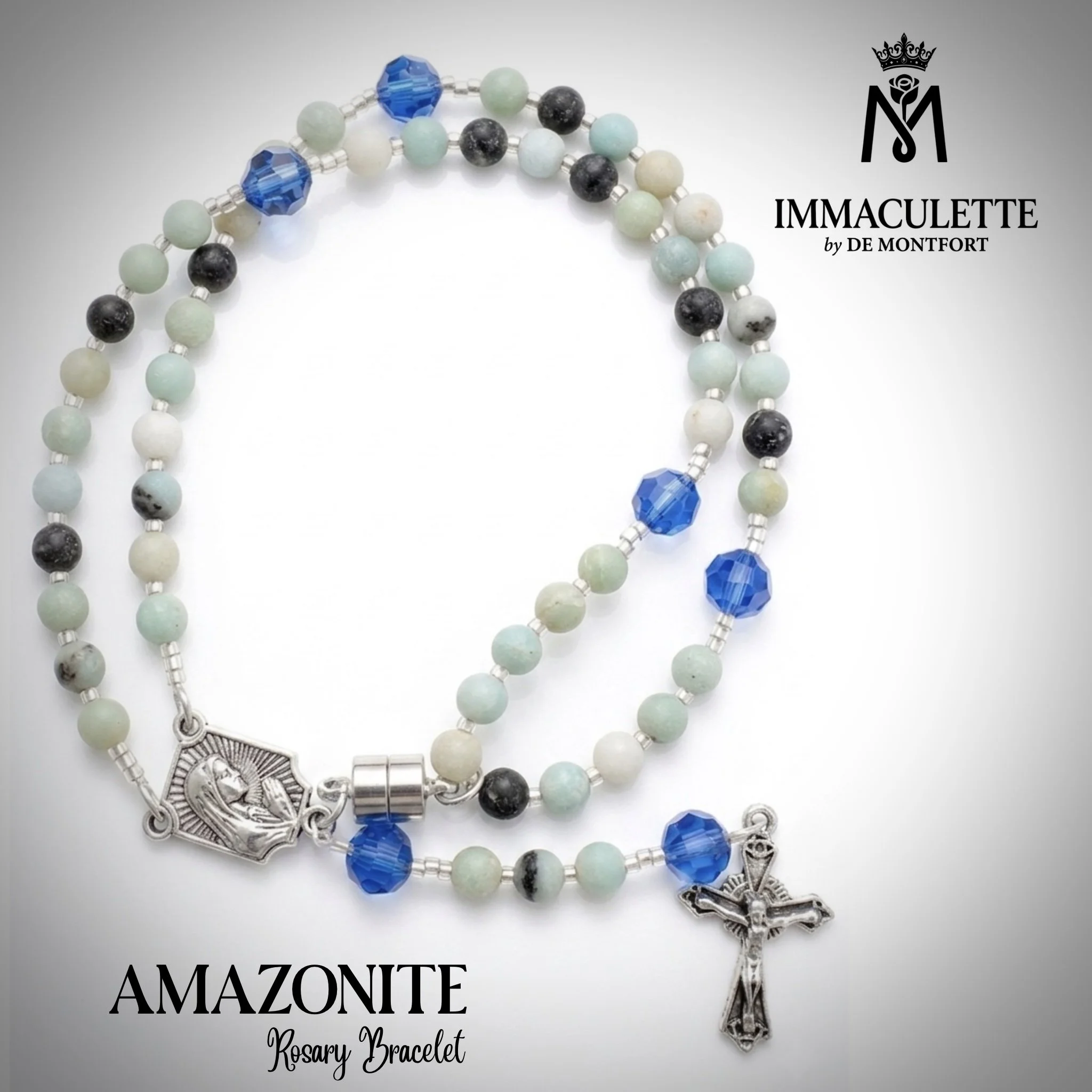 Amazonite IMMACULETTE Rosary Bracelet