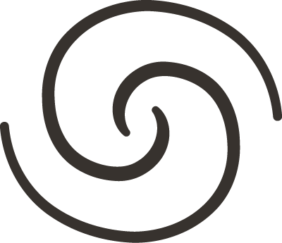 Close-up of a black and gray spiral-shaped design.
