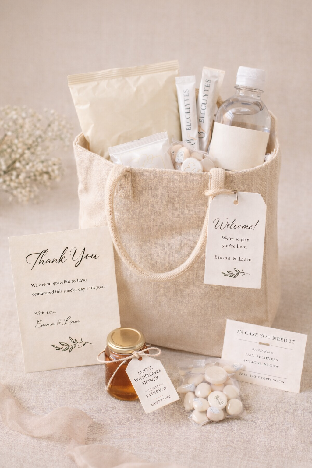 wedding guest favor bag