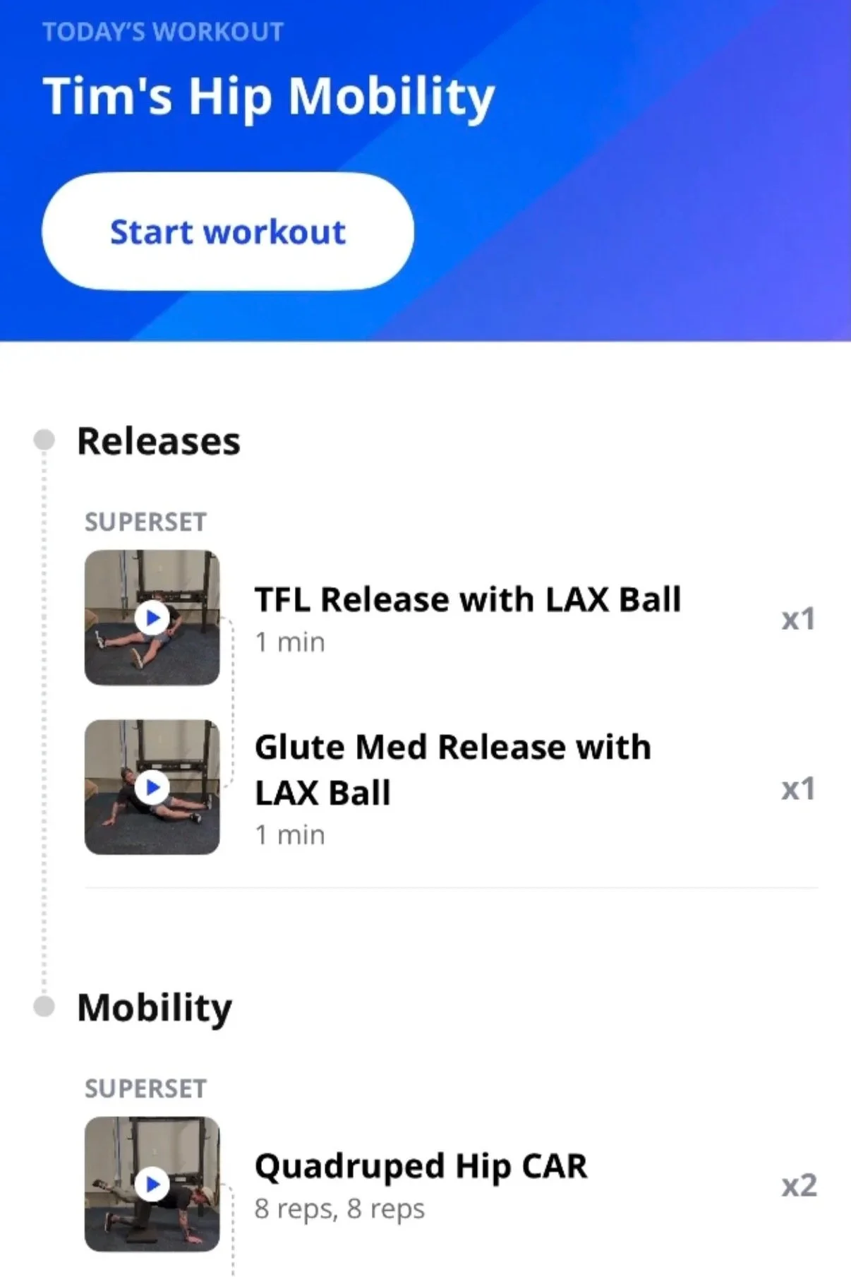 Mobility program for cyclist