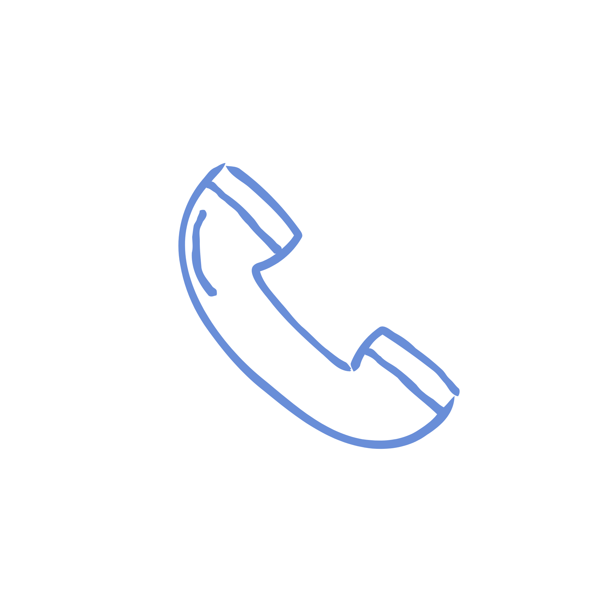 An illustration of a hand writing with a blue pen.