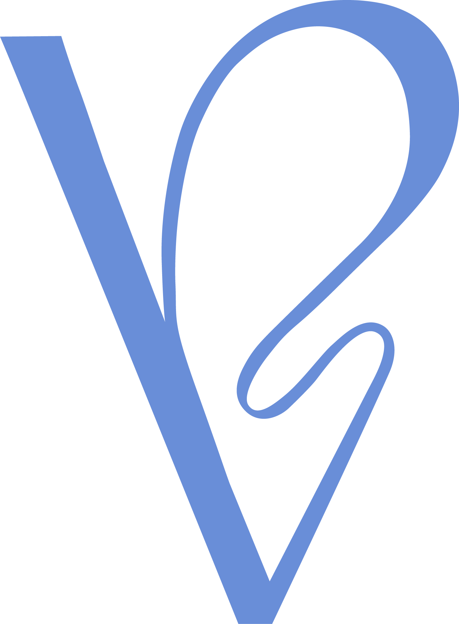 A stylized blue and purple logo of a location marker with a check mark and a curved line inside, representing a location or destination with confirmation or importance.