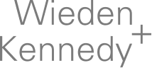 Text reading 'Wieden Kennedy+' in grey.